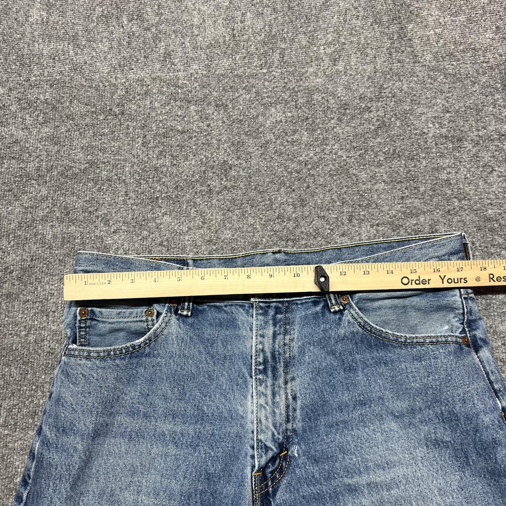 Levis 550 Jeans Mens 36x34 Blue Light Wash Relaxed Tapered Denim Pants Casual - Picture 12 of 16